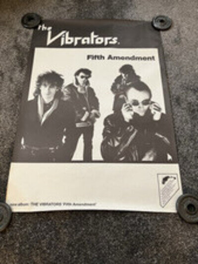 The Vibrators Fifth Amendment 1985 German tour poster