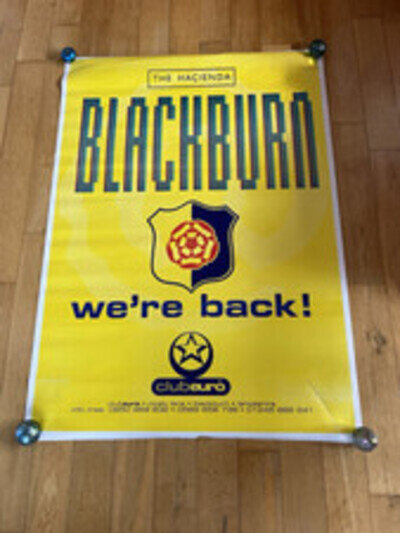 1989 Hacienda Blackburn Poster Large 100 X 140cm