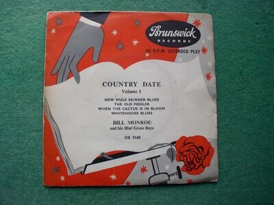 BILL MONROE & HIS BLUE GRASS BOYS: COUNTRY DATE VOL 1 OE 9160 CON EX