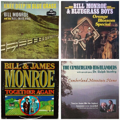 Bill Monroe Vinyl Bundle: Knee Deep/Orange Blossom/Together Again All EX Vinyl