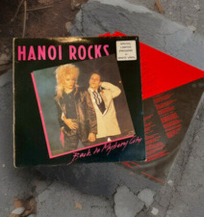 1983 HANOI ROCKS -BACK TO THE MYSTERY CITY - LIMITED WHITE VINYL UK FIRST PRESS