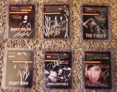 KISS - Eric Carr "Unfinished Business" autographed card set (Bruce Kulick,ZO2..)