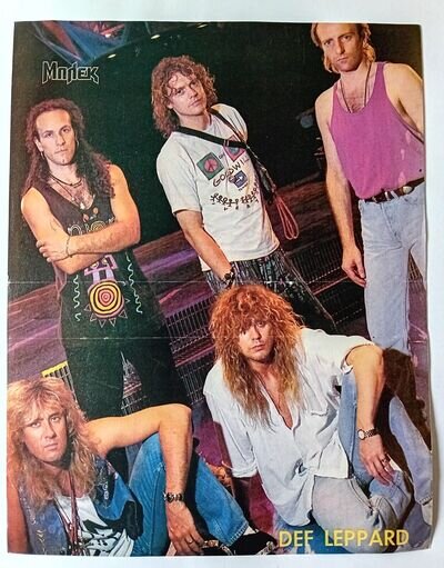 Def Leppard / Madonna 1980's Double Sided Magazine Cenerfold Poster