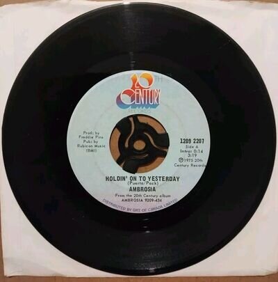 Ambrosia - Holdin' On To Yesterday. 7"Single. 1975. ( Canadian Pressing)