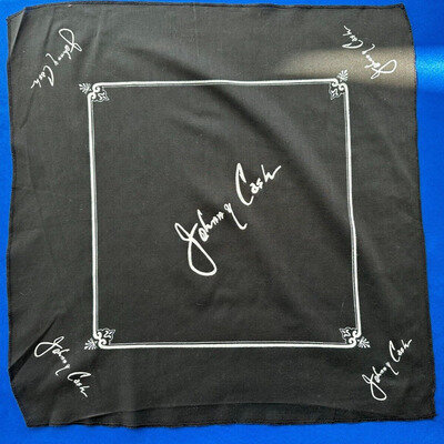 Johnny Cash Autograph Signature Bandana
