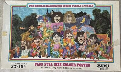 The Beatles Alan Aldridge 1970 Jigsaw Complete with Original box, No Poster