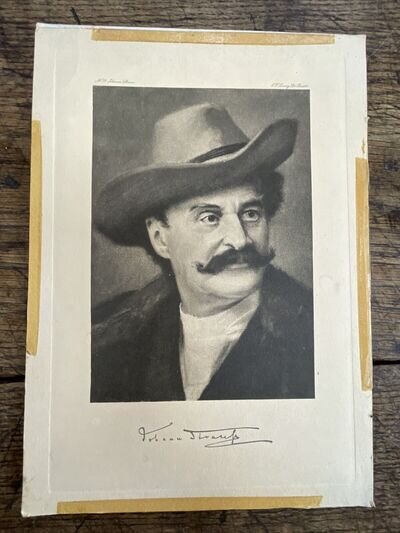 Antique Lithograph - composer Strauss