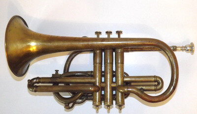 19th Cen Antoine Courtois Koenig Model Cornet Serial - Number 5261 Made in 1864