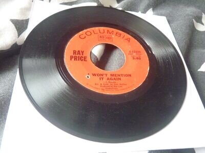 Ray Price USA country C&W 7" I Won't Mention It Again plays lowishVG 4-45329