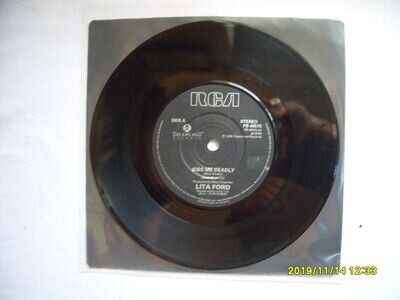 LITA FORD (RUNAWAYS) KISS ME DEADLY RCA RECORDS UK 7" VINYL SINGLE RECORD