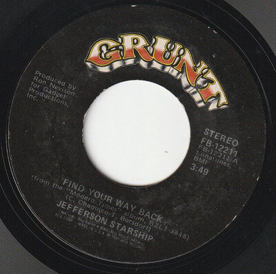 JEFFERSON STARSHIP FIND YOUR WAY BACK US ISSUE NICE COPY