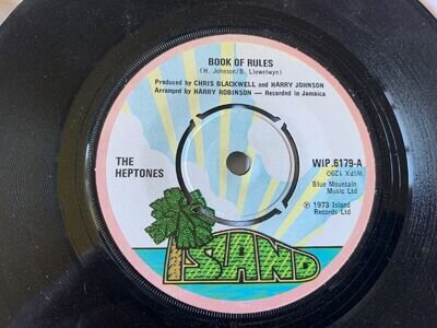 The Heptones, Book Of Rules 7" vinyl, 1973