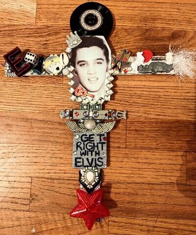 ELVIS PRESLEY “ GET RIGHT WITH ELVIS”Outsider Art Jessie Mozelle