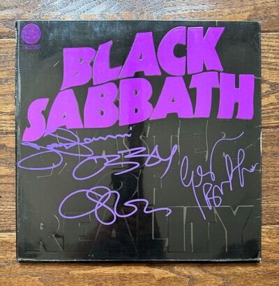 Black Sabbath Master of Reality LP UK pressing autographed by Ozzy ,Tony Geezer