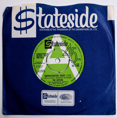THE METERS - SOPHISTICATED CISSY 7" 45 N MINT VINYL Rare 1969 UK Demo Promo Funk