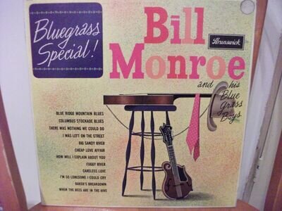 bill monroe and his blue grass boys bluegrass special signed vinyl album
