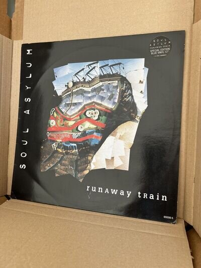 Soul Asylum - Runaway Train - Used Vinyl Record 12" - BLUE VINYL EX - KRT16