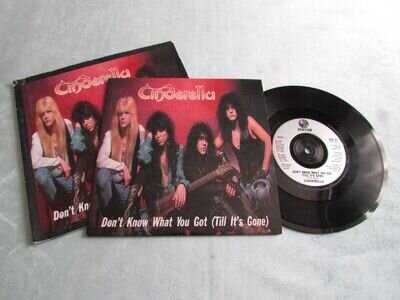 Cinderella ' Don't Know What You Got.. ' 7" With Poster Sleeve Vertigo Recs