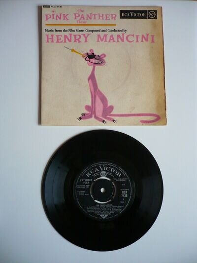 Henry Mancini The Pink Panther Theme Soundtrack 7" EP Vinyl UK 1964 RCA Single