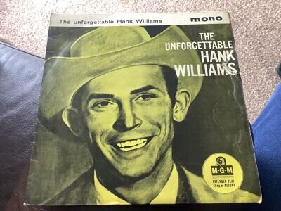 HANK WILLIAMS - THE UNFORGETTABLE - UK MGM EP 1958