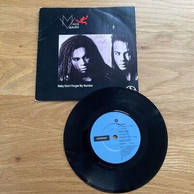 milli vanilli - Baby Don’t Forget My Number 7” Vinyl