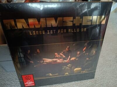 Rammstein Double LP Record Liebe Ist Fur Allen Da Mint Still Sealed