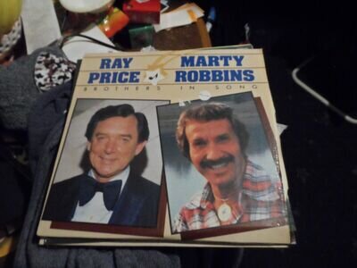 RAY PRICE/MARTY ROBBINS BROTHERS IN SONG LP 1983 DOUBLE ALBUM - 1 LP OF EACH - N
