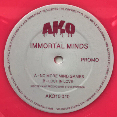 IMMORTAL MINDS - No More Mind Games 10" Vinyl 2020 AKO BEATZ DRUM N BASS JUNGLE