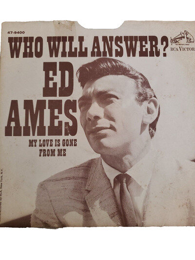 vintage Ed Ames - Who Will Answer / My Love Is Gone From Me 45 RPM jukebox