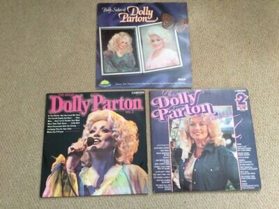DOLLY PARTON — 3 x LPS — ALL FULLY PLAY TESTED EX COND— 54 TRACKS — COUNTRY.