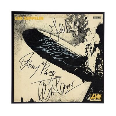 Choose any 6 LED ZEPPELIN Autographed Album Cover Reprint. Framed, Ready to hang