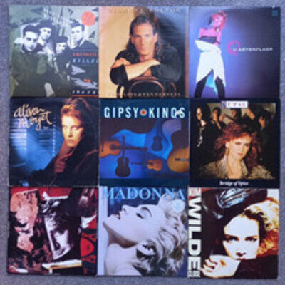 9 x Pop LPs Madonna True Blue Kim Wilde etc Job Lot Bundle