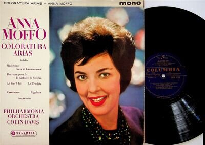 33CX 1728 ED1 B/G- Anna Moffo- Coloratura Arias LP Vinyl VG++ Colin Davis INSERT