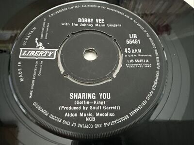 Bobby Vee - Sharing You 7" Vinyl Single Record
