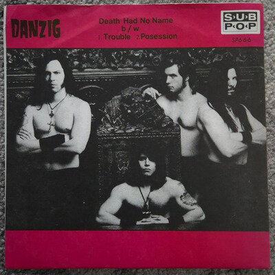 Danzig - Death Had No Name - 1991 SUB POP Demos 7" Blue Vinyl Single- Excellent