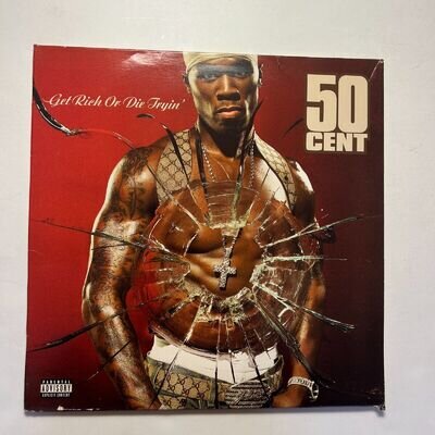 50 Cent Get Rich Or Die Tryin' Double LP Vinyl Record Insert Dr. Dre VG/G+