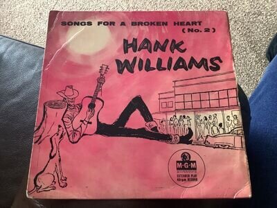 HANK WILLIAMS - SONGS FOR A BROKEN HEART NO. 2 - UK MGM EP