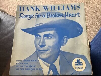 HANK WILLIAMS - SONGS FOR A BROKEN HEART - UK MGM EP