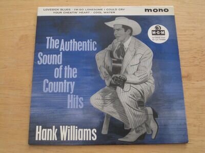 HANK WILLIAMS THE AUTHENTIC SOUND OF THE COUNTRY HITS MGM EP 770 1959 MONO