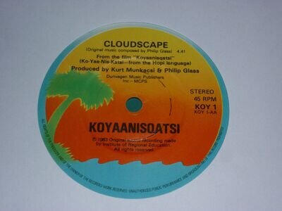 PHILIP GLASS - Cloudscape - Koyaanisqatsi - UK 7" - ISLAND KOY 1
