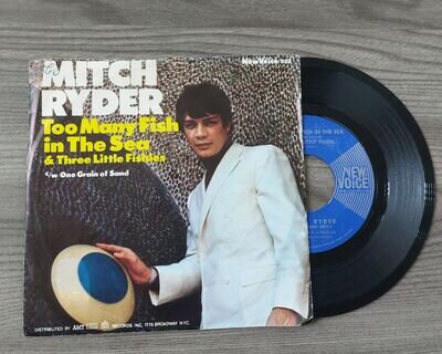 MITCH RYDER too many fish in the sea 7" VINYL jukebox RECORD 822