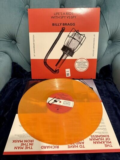 BILLY BRAGG - Life’s A Riot With Spy V Spy - Orange Vinyl - BARGAIN!!