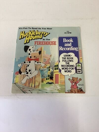 Huckleberry Hound at the Firehouse 7" single/book 1981 sealed, listen & read