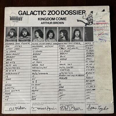 Kingdom Come Arthur Brown - Galactic Zoo Dossier - 1971 First Press VG/VG