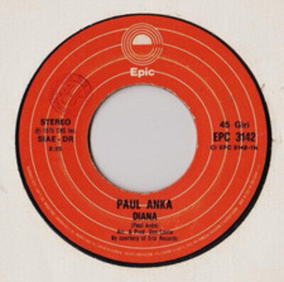 Paul Anka - Diana 7” Reissue 1975