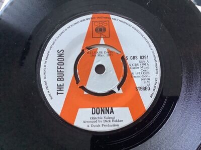THE BUFFOONS - DONNA/WAIT - UK CBS DEMO 1973 EX