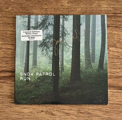SNOW PATROL Run 7 Inch⚪️White Vinyl ⚪️Signed Gary Lightbody & Full Band