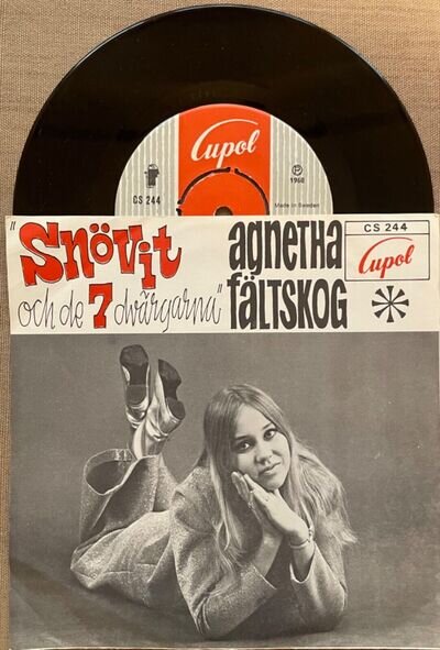 ABBA - AGNETHA FALTSKOG ORIGINAL SWEDISH PS 7" SINGLE - SNOVIT OCH DE DVARGANA