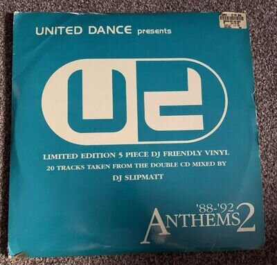 Slipmatt - United Dance Presents The Anthems 2. 88-92. Oldskool Classics 5x12”