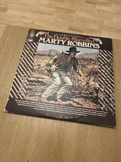 Marty Robbins 12” Vinyl Double Album The Double Barrelled CBS 88152 Gatefold ‘75